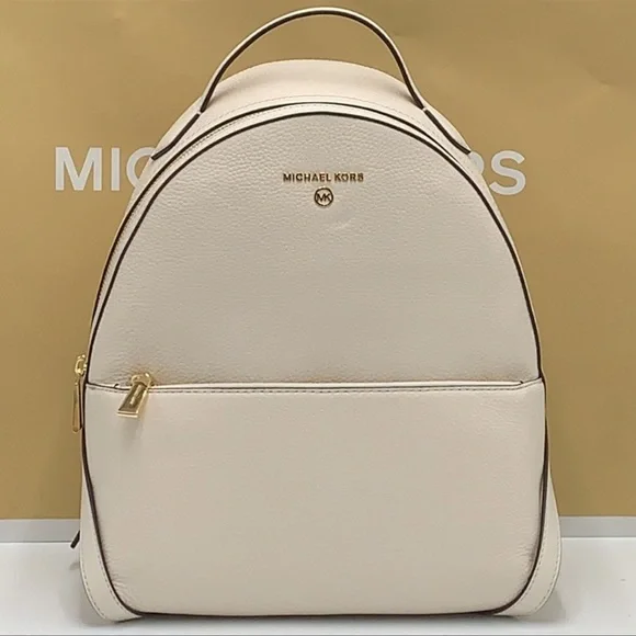 Michael Kors Women's Valerie Medium Pebbled Leather Backpack
Light Cream 
NWT - Picture 4 of 16